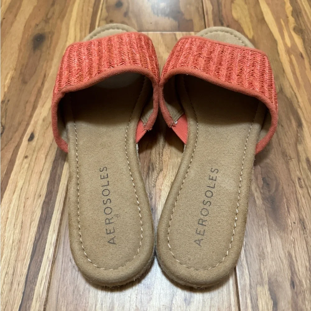 Aerosoles Denville Woven Slide Sandals Women's Flats‎ 9M Red